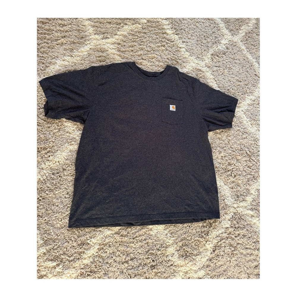 Carhartt Mens 2XL Loose Fit Pocket T-Shirt Charcoal Heather Gray Short Sleeve‎